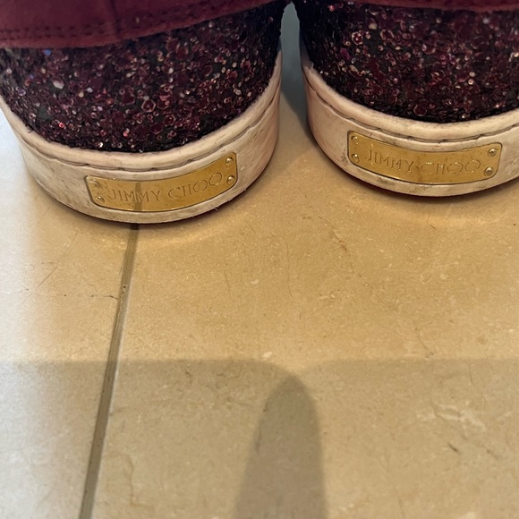 Jimmy Choo authentic glittered suede sneakers - Picture 5 of 6